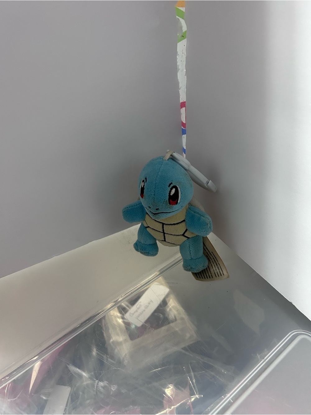 Pokemon Blue Squirtle Plush Keychain with Tan Shell